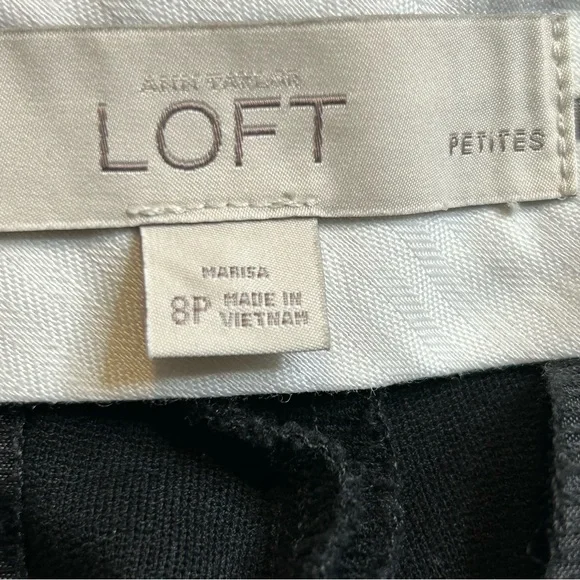 Ann Taylor Loft Black Crop Pant 8 Petite - Picture 13 of 14